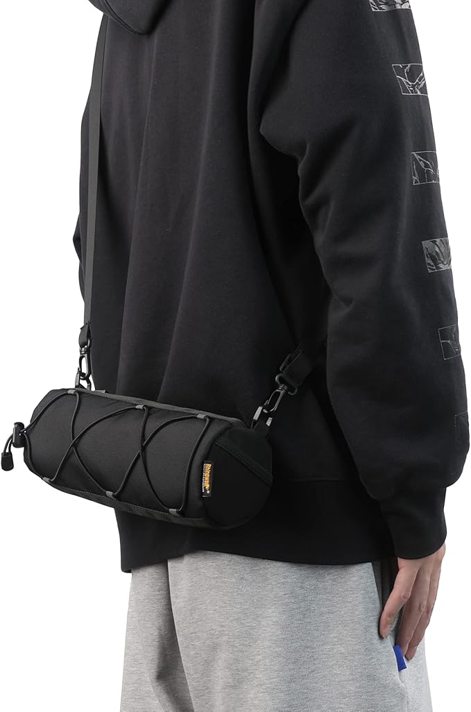 Rhinowalk Bike Handlebar Bag, Bicycle Front Bag Frame Storage Roll Bag Mountain Road Bikes Commuter Shoulder Bag Professional Cycling Accessories