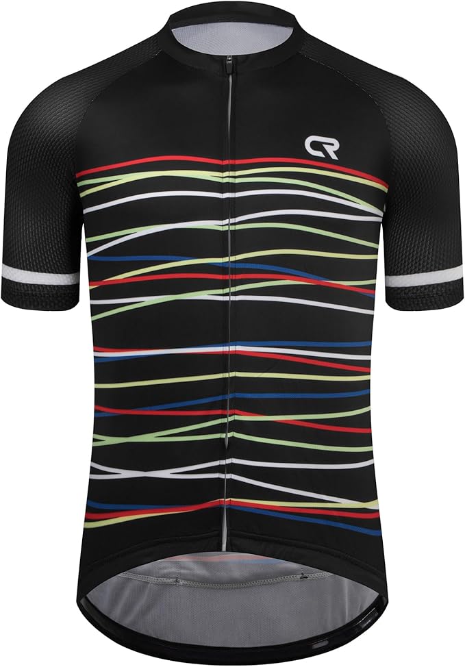 Coconut Ropamo CR Mens Cycling Jersey Short Sleeve Road Bike Shirt with 3+1 Zipper Pockets Breathable Quick Dry