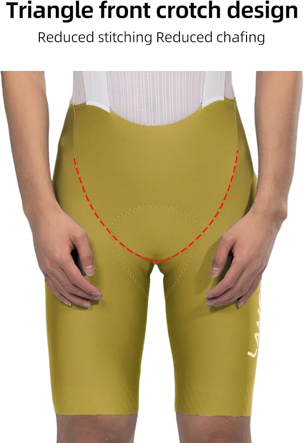 LAMEDA Mens Cycling Bib Shorts,Padded Breathable Bike Shorts Men Lightweight Bicycle Bibs Bike Tight for Road Gravel Biking