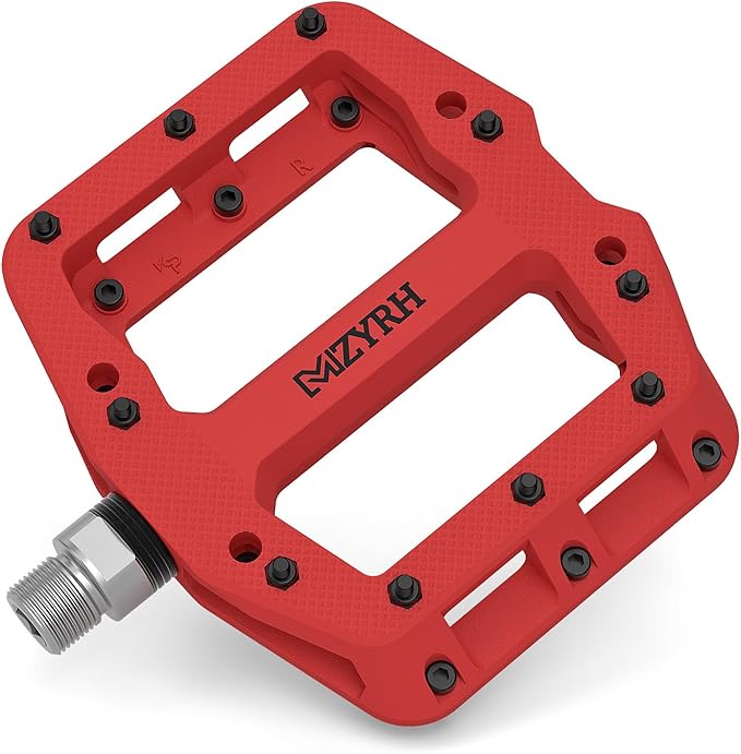 MZYRH Mountain Bike Pedals 9/16" 3 Sealed Bearings Lightweight Non-Slip Nylon Fiber Bicycle Platform Pedals for Road BMX MTB