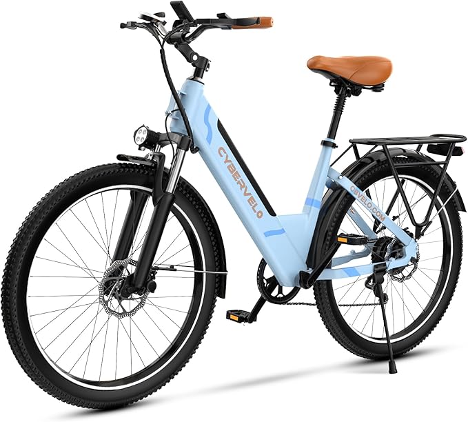 Aelith 26" Electric Bike for Adults – Powerful 1000W Motor, 48V Removable Battery, 7-Speed, Front Suspension & LCD Display – Commuter and Mountain EBike for Women