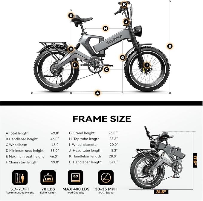 2000W/3000W Peak Motor Electric Bike for Adults, 48V/52V 25AH/30AH Battery Full Suspension Foldable Ebike, 20"x4.0" Fat Tires 35MPH Dirt Bike, 100/120 Miles Hydraulic Brake Magnesium Alloy Motorcycle