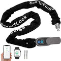 Anweller Fingerprint Bike Chain Lock, Heavy Duty Anti-Theft Weatherproof Bluetooth App Smart Lock for Bicycle, Motorcycle, Scooter, Moped, Outdoor Fence, Gate, Snowboard, Ski (0.31" Bold, 3.3' Long)