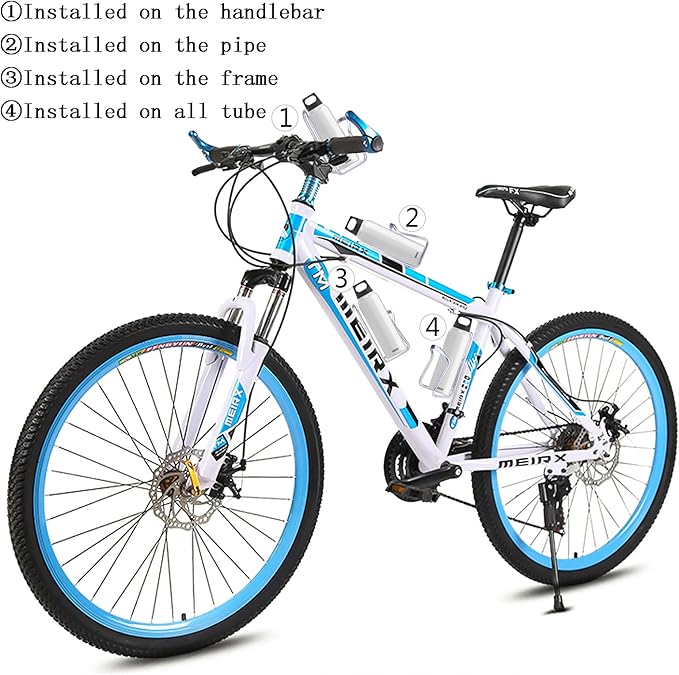 FiveBox Bike Water Bottle Cage, 2Pack Cycling Bicycle Water Bottle Cage Holder Bracket for Mountain Bike MTB Road Bike, Bike Accessories, Made of Lightweight Aluminum Alloy (Silver)