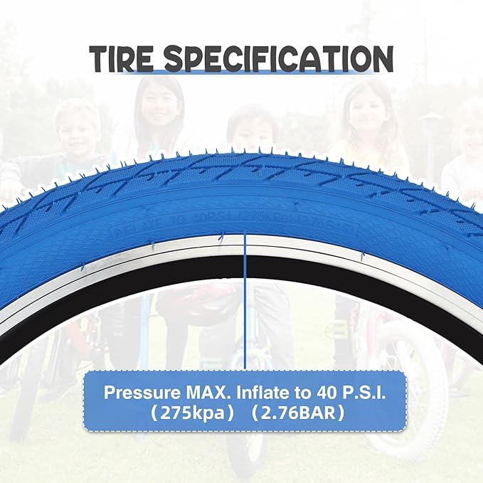 ZUKKA 20 x 2.35 Bike Tire 1/2 Pack 20 inch x 2.35 BMX Bike Tire Folding Replacement Tire for MTB Mountain Bike, BMX Bicycle Commuter Bike