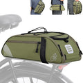 YEEGO DIRECT Bike Rack Bag, 14L Expandable Capacity Bike Bags for Bicycles Rear Rack,Water-resistant Bike Trunk Panniers Reflective Design, Crossbody Shoulder Bag for Commuting Outings(Green)