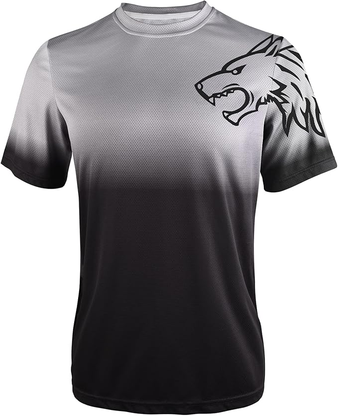 Wisdom Leaves Mens Mountain Bike Jersey Short Sleeve MTB Shirts Moisture-Wicking and Quick-Dry
