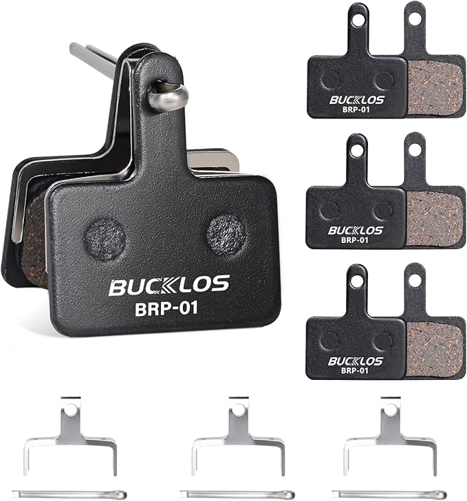 BUCKLOS Bike Disc Brake Pads for TRP Tektro Shimano MT200 Deore Br-M575 M525 M515 T615 T675 M505 M495 M486 M485 Ridstar Q20,Bicycle Disk Brakes Pads for Mountain Bike/Electric Bike/Road/Scooter/Ebike