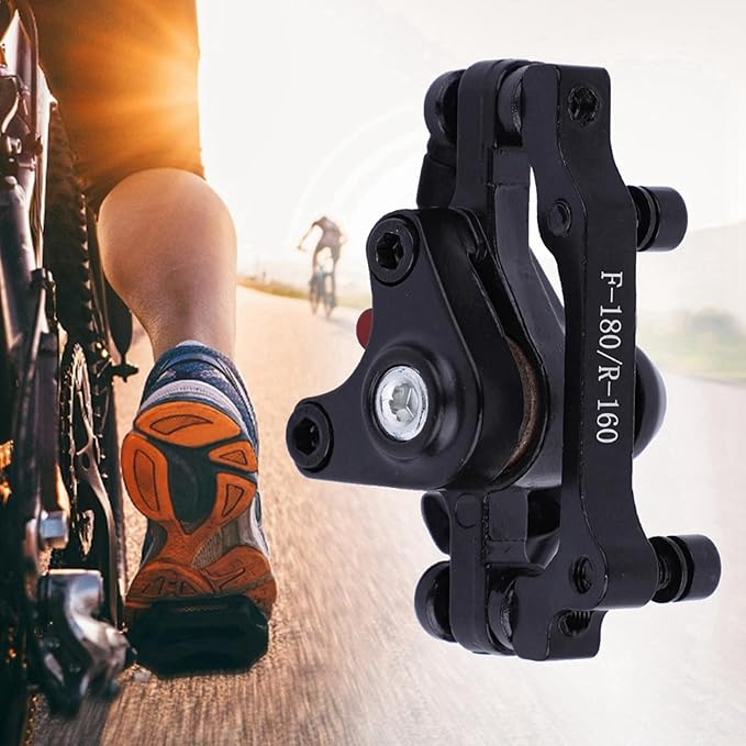 Haofy Mountain Bike Disc Brake, F160/R140 Brake Pads, Bicycle Brake Device Mechanical Bike Pulling Disc Brake Front Rear Disc Brake Bb8