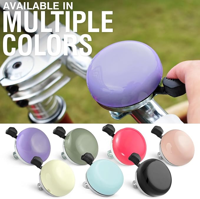 MARQUE Beach Cruiser Bike Bell – Classic Bicycle Bell Design for Adults and Kids with Traditional Ring Sound