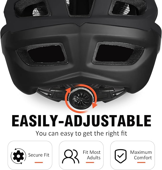 Mountain Bike Helmet,Adult Cycling Helmet with Camera Mount and Detachable Visor for Men Women Youth,Suggested Fit 55-61 Cm