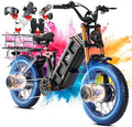 2026 eAhora Juliet Pro 2 EBike - Dual Motor 5400W/1200W 30-43MPH 60V 70Ah 200Mile Long Range Electric Bike for Adults, 20'' Fat Tire Fast Electric Mountain Bike Full Suspension Electric Bicycle