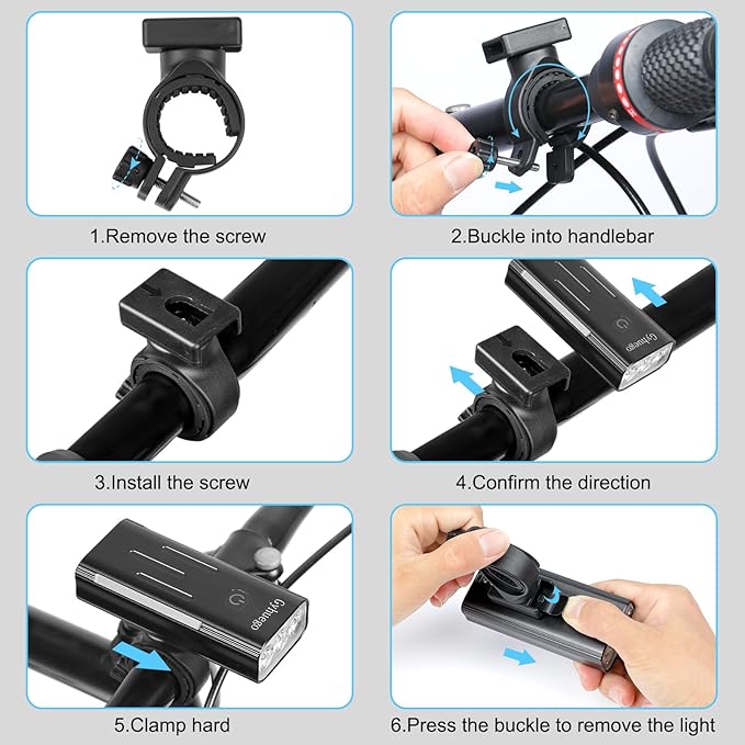 Bike Headlight and Taillight Set, Bright USB Rechargeable Front Bike Light with Power Bank Function Easy to Install and Very Sturdy for Men Women Kids Road Mountain Safety Night Cycling