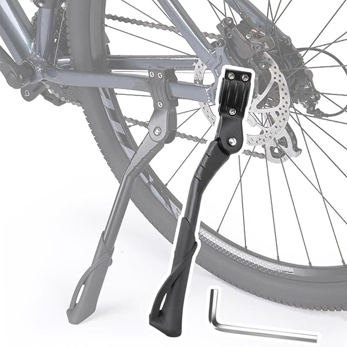 Bike Kickstand for Cannondale Bad Boy, Aluminum Adjustable Kickstand Foot Side Stand Suppor Rear Side Bicycle Stand with Non-Slip Rubber Foot,A