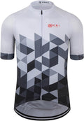 GCRFL Men's Cycling Jersey Short Sleeve Biking Shirt with 3 Rear Pockets + Zipper Pocket Breathable Quick Dry Bicycle Jersey