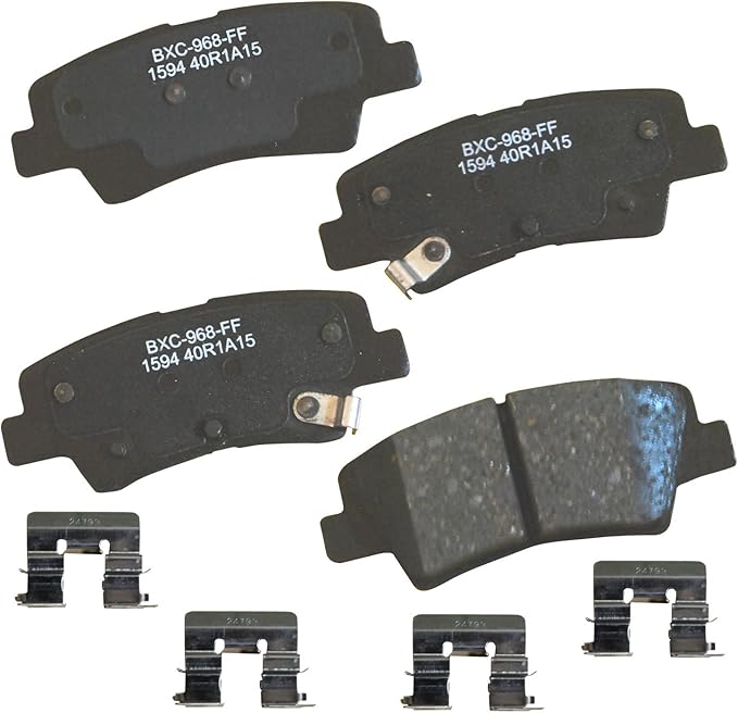 Bendix Premium SBC1594 Ceramic Rear Brake Pads for Select Models Hyundai Elantra GT, Sonata, Veloster, Kia Cadenza, Forte, Forte5, Forte Koup, Soul EV