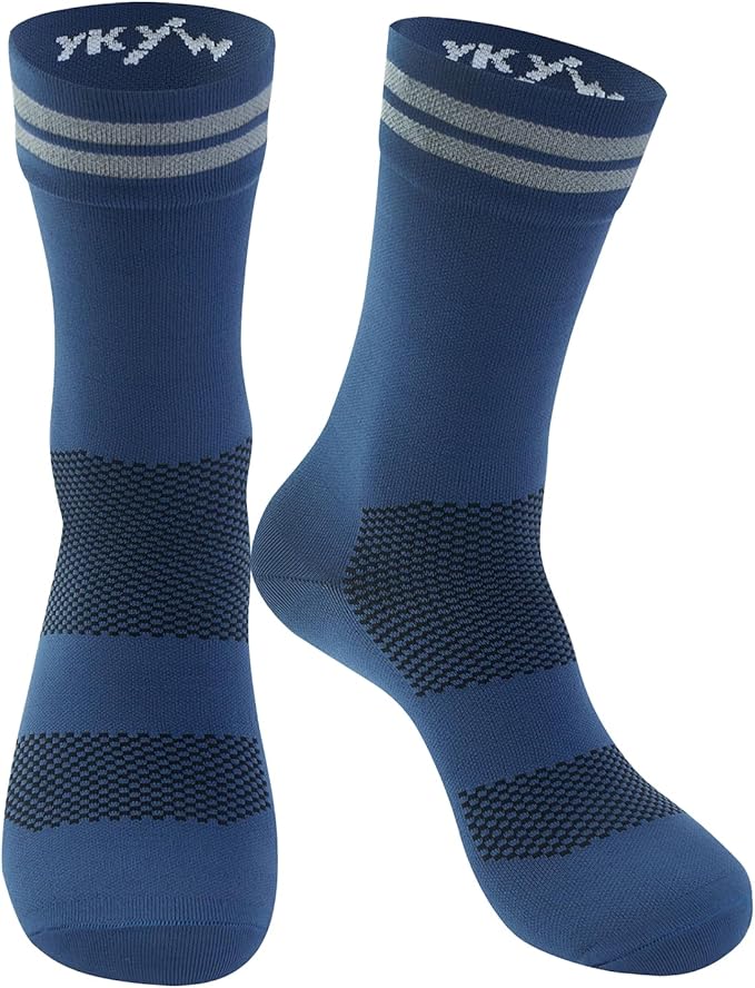 YKYWBIKE Cycling Socks for Men Women-Athletic Crew Bike Socks,Compression Biking Socks for Men Cycling,MTB Riding Socks