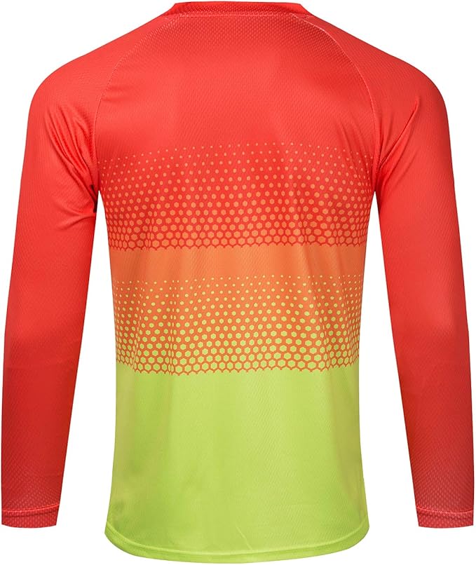 Men's Mountain Bike Jersey Long Sleeve Off-Road Clothing Downhill&Motocross Shirts Breathable/Moisture-Wicking Tops