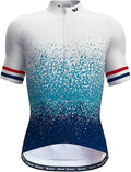 Lo.gas Cycling Jersey Men Short/Long Sleeve Bike Biking Shirts Full Zip with Pockets Road Bicycle Clothes