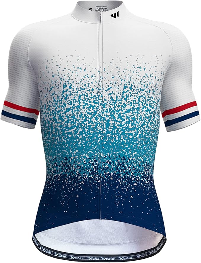Lo.gas Cycling Jersey Men Short/Long Sleeve Bike Biking Shirts Full Zip with Pockets Road Bicycle Clothes