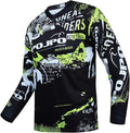 JPOJPO Men's Mountain Bike Jersey Long Sleeve MTB Off-Road Racing Downhill Motocross Shirts Quick Dry&Moisture-Wicking Tops