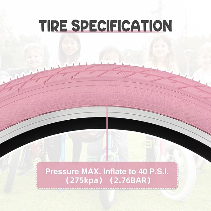 ZUKKA 20 x 2.35 Bike Tire 1/2 Pack 20 inch x 2.35 BMX Bike Tire Folding Replacement Tire for MTB Mountain Bike, BMX Bicycle Commuter Bike