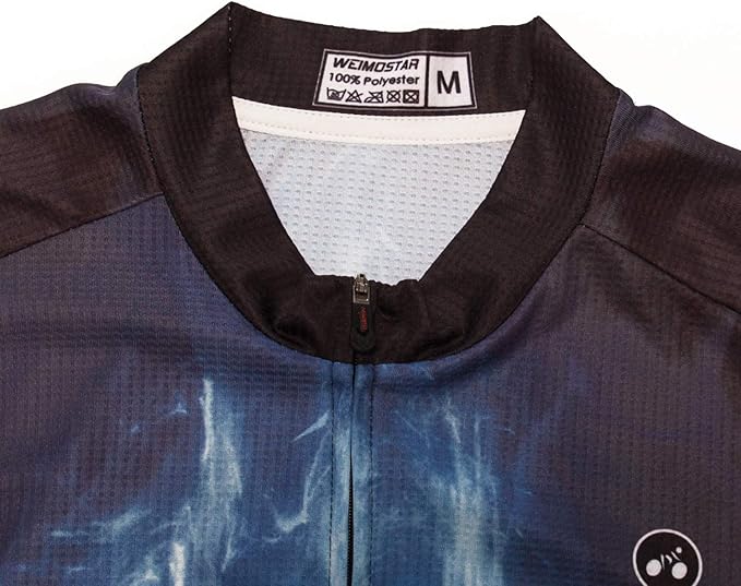 Men Cycling Jersey Skull Bike Short Sleeve Tops Quick-Dry Reflective 3-Pockets S-3XL