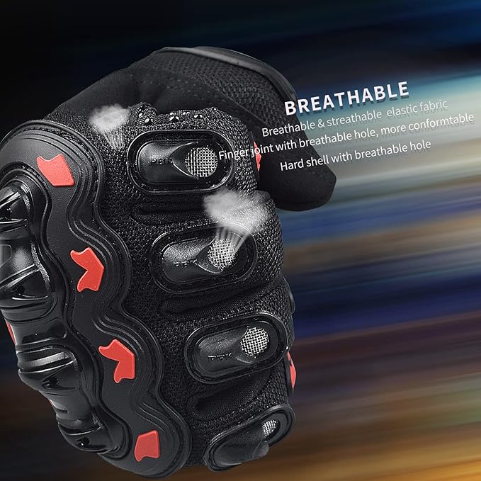 Motorcycle Gloves for Women Touch Screen Summer Motorbike Dirt Bike Full Finger Gloves Road Racing, Cycling, Climbing Motocross