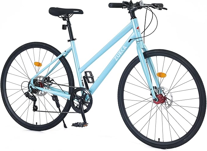 700C Road Bike,Men's Hybrid Bikes with Durable Steel Frame,7 Speed Commuter Bikes Bicycles City Bikes for Men Women Adults,Vintage Adult Bike