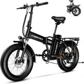 DriftGod Folding Electric Bike, 48V 20.8AH Large Removable Battery E Bike - 20"x3" Fat Tire - 80 Miles Max Range Ebike for Adults,Electric Bicycles for Commuter