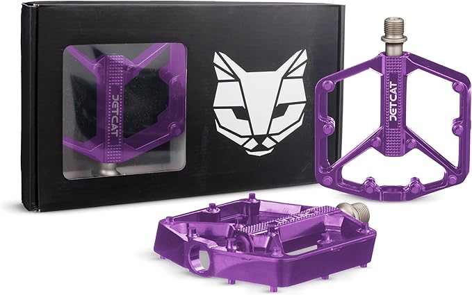 Mountain Bike Pedals Flat - MTB Pedals Flat, Bicycle Pedals, Road Bike Pedals, BMX Pedals, for BMX MTN Road Gravel EBike, Specialized Parts, Adults, Aluminum Metal Stamp 9/16"