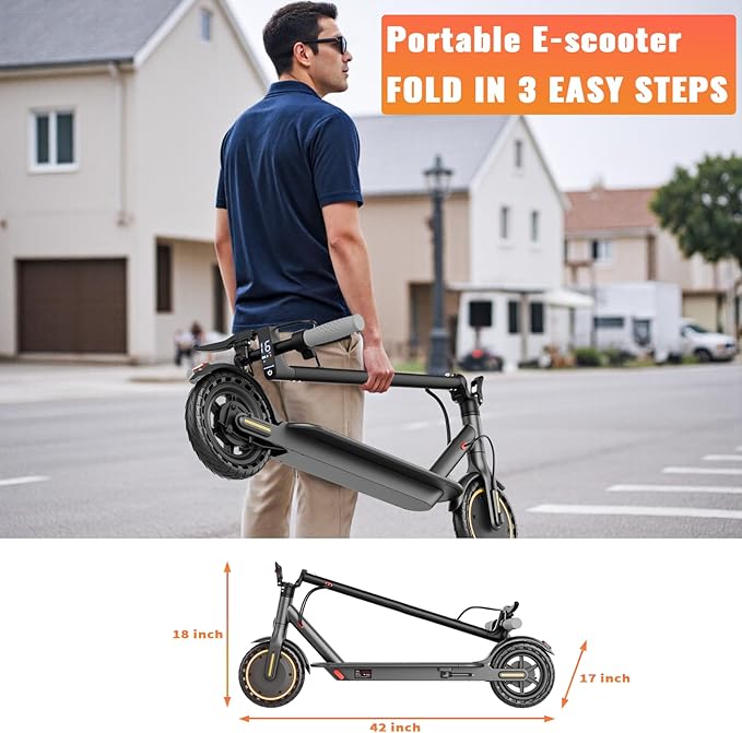 8.5" E Scooter for Adults 19/22 MPH 350/500W Motor 187.2/288.6/441WH Battery, Motorized Scooter Up to 22 Miles Range, Foldable Bearing 265 LBS/APP Control