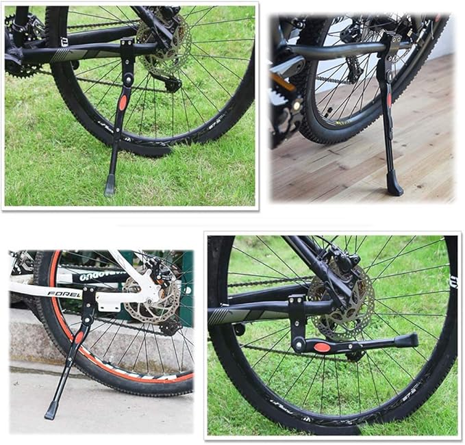 JONMON Bike Kickstand, Adjustable Bicycle Side Stand,26" Aluminum Alloy Foot Parking and Support Brace Cycling Accessories for Mountain Bike, Road Bike, MTB Bicycle