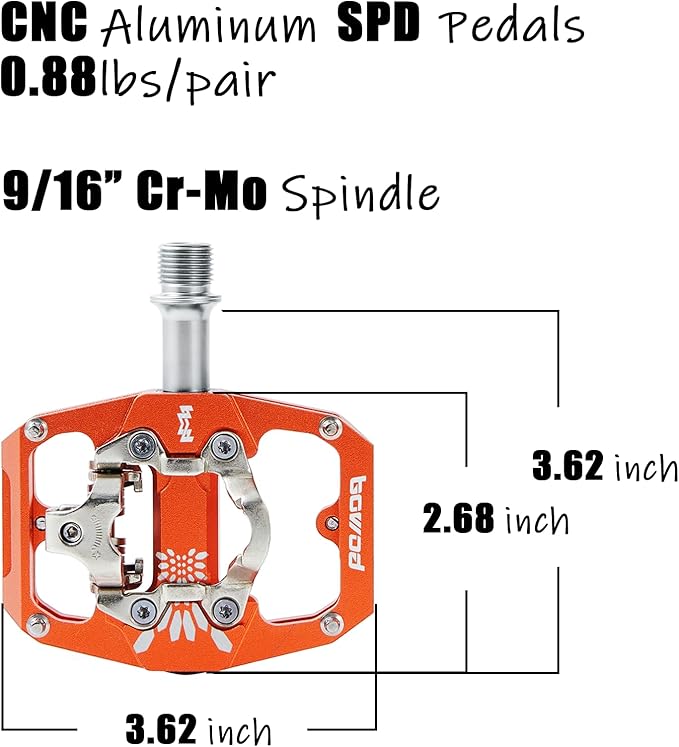 Bike Pedals 9/16" Lightweight Non-Slip Bicycle Platform Pedals - Fits Most Adult Bikes & Mountain Bikes &MTB, Road Bikes and Slip-Resistant Design
