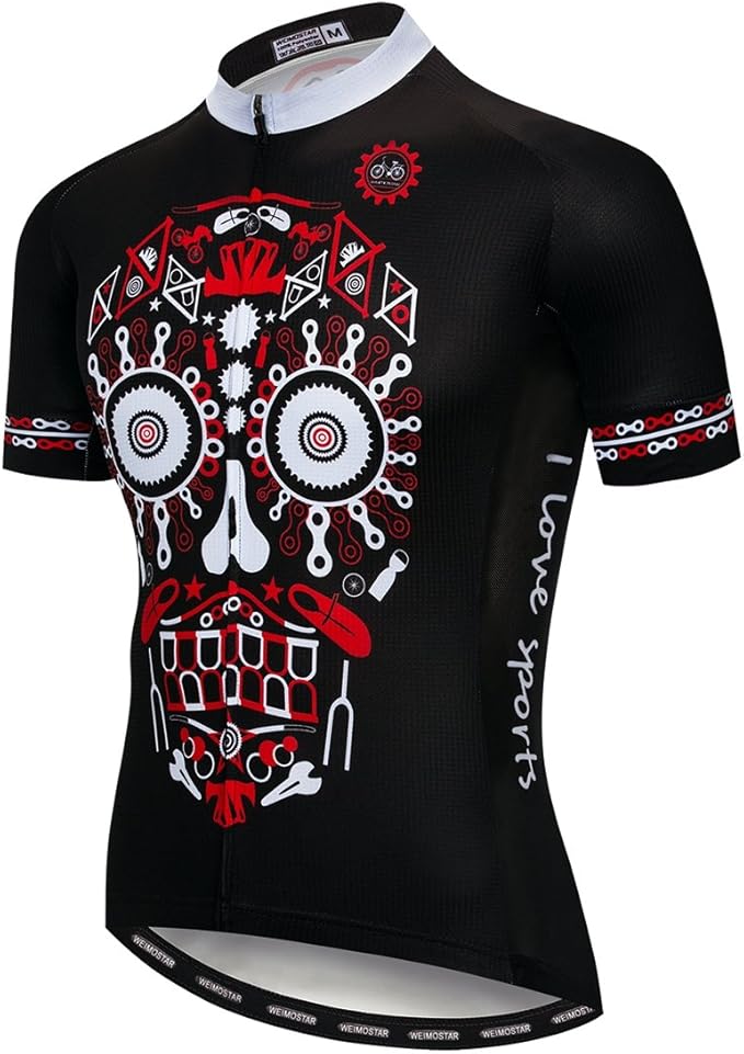Cycling Jersey Men Full Zip Bike Shirt Racing Top Bicycle Clothing