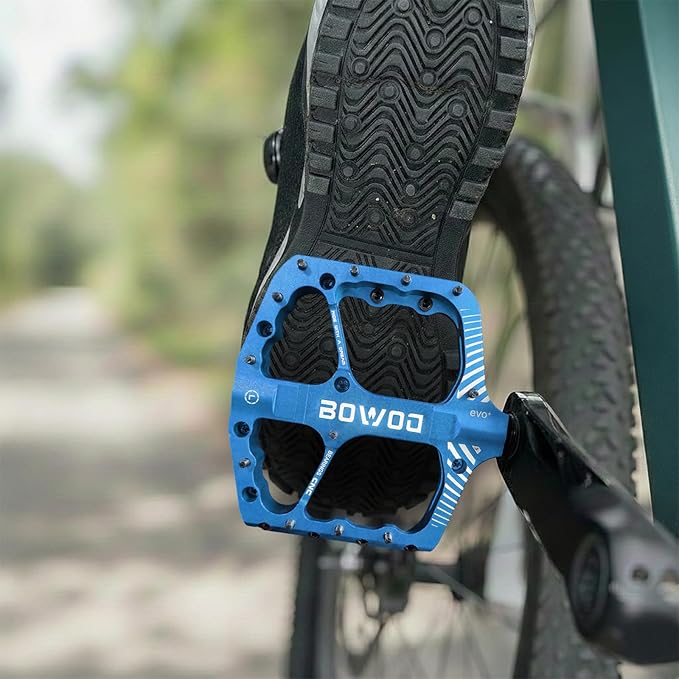 Bike Pedals 9/16" Lightweight Non-Slip Bicycle Platform Pedals - Fits Most Adult Bikes & Mountain Bikes &MTB, Road Bikes and Slip-Resistant Design