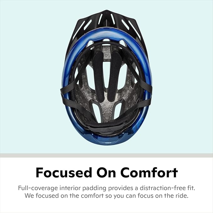 Schwinn Intercept Helmet for Adults and Youth, Size 54-62 cm for Riders Ages 8+, Microshell, Adjustable Dial and Straps, Interior Padding, 10 Air Vents, Removable Visor, Kisd and Adult Bike Helmet