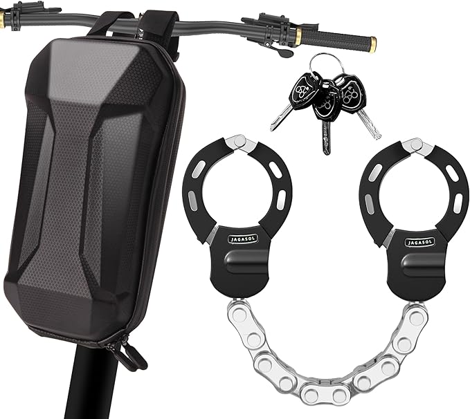 Electric Scooter Lock, Heavy Duty Anti Theft Chain Lock with Key, Accessories for Bike, E-Bike, Bicycle, Motorcycle, Scooter, Made of Zinc Alloy, Anti-Shear, Anti-Rust, 36 x 4.6 Inch, Black