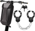 Electric Scooter Lock, Heavy Duty Anti Theft Chain Lock with Key, Accessories for Bike, E-Bike, Bicycle, Motorcycle, Scooter, Made of Zinc Alloy, Anti-Shear, Anti-Rust, 36 x 4.6 Inch, Black