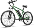 Jasion EB5 Electric Bike for Adults with Peak 1000W Brushless Motor, 40Miles 20MPH Commuting Electric Mountain Bike with 360Wh Removable Battery, 7-Speed, 26" Tires and Front Fork Suspension