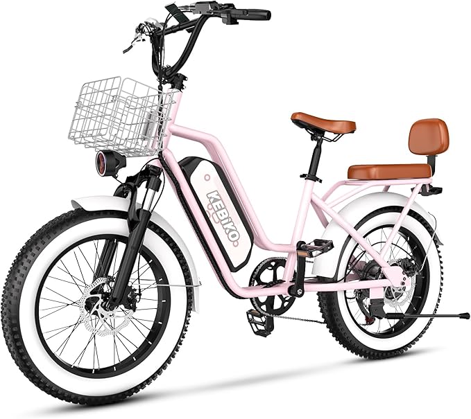 EUYBIKE Electric Bike for Adults, 20"x 4" Fat Tire 35MPH Ebike, 1450W Peak Commute Bike with 48V 20AH Removable 960WH Battery, 80 Miles Max Range 7-Speed Dual Disc Brake 2 Seat Electric Bicycle
