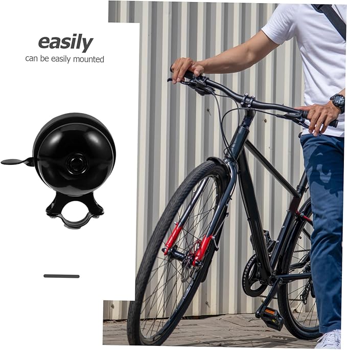 Toyvian Double-Sided Vintage Bike Bell Loud Iron Bicycle Bell Portable Cycling Accessory for Road Bikers Anti-Loss Design for Easy Location