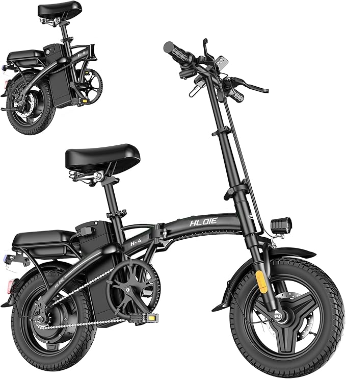Folding Electric Bike for Adults, 500W Peak Motor, Up to 23 MPH, 14” Foldable Ebike with 48V 12Ah Battery, 35 Miles PAS Range, Mini Electric Bicycle for Adults & Teens