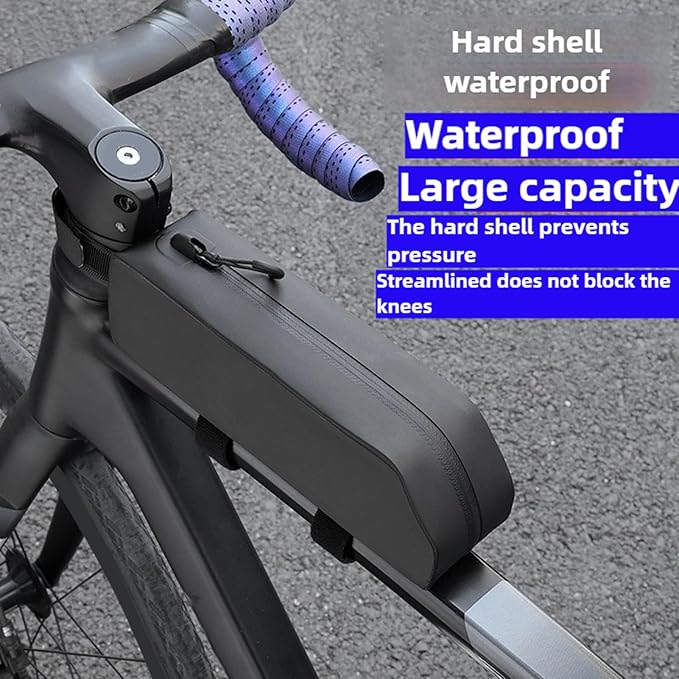 LAFANDE Bike Frame Bag, Waterproof Bike Top Tube Bag, Bicycles Front Frame Bag Top Tube Bike Pouch, Cycling Tools Storage Bag for Road Mountain bicycles Outdoor Cycling Travel Hiking
