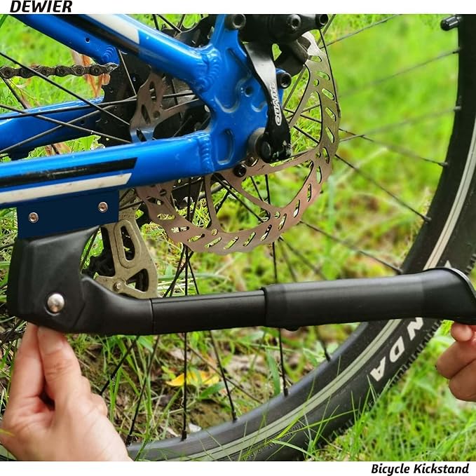 Bike Kickstand Aluminium Adjustable Center Bicycle Kickstand suitable Rear Side Bicycle Kickstand Fit for 26" 27.5" 29" 700C Bike Kick Stand for Bicycles Kickstand