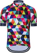 Cycling Jersey Short Sleeve USA Style Bike Tops with Pocket Reflective Stripe