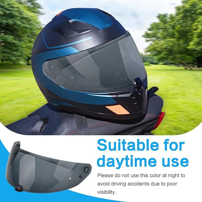 HJ-31 Shield Replacement Visor Fit for HJC i10 i70, Tinted Motorcycle Helmet Visor Motorcycle Helmet Accessories (Grizzly)