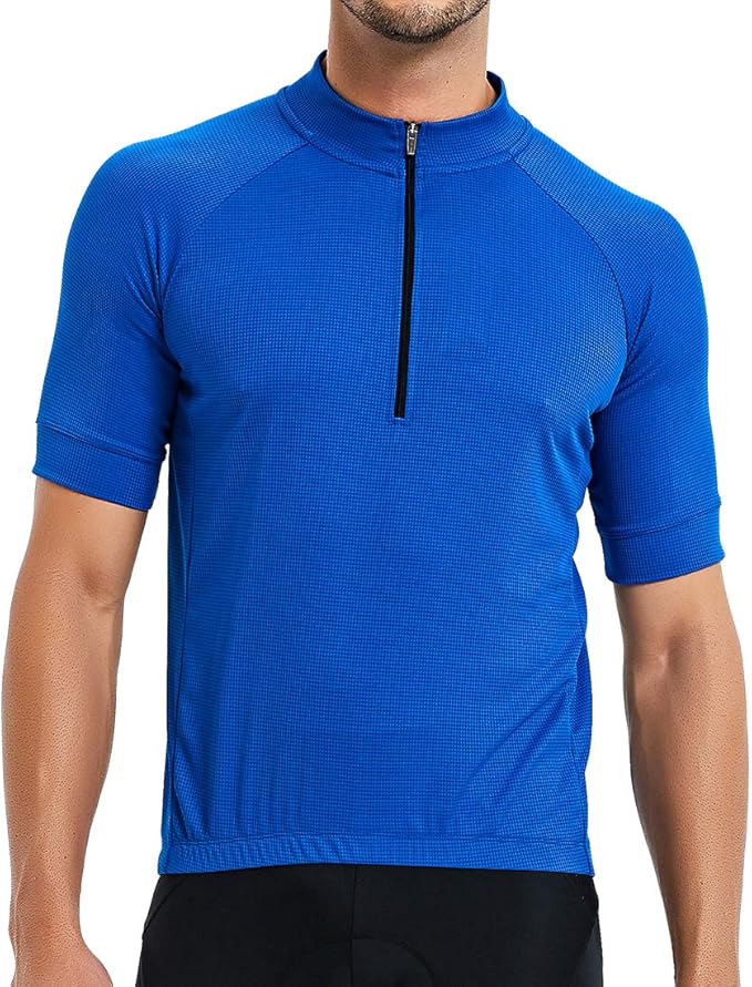 CATENA Men's Cycling Jersey Short Sleeve Shirt Running Top Moisture Wicking Workout Sports T-Shirt