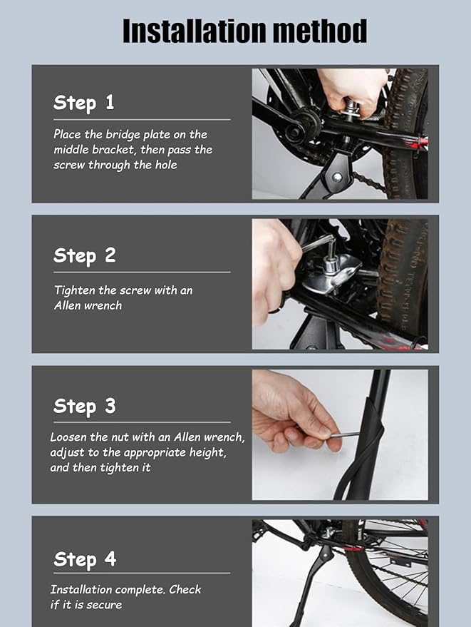 Bike Stand for Giant Anthem X1 Anthem X3 AnyRoad 2 AnyRoad Advanced 2, Height Adjustable Bike Kickstand for Adult Non-Slip Aluminum Rear Side Bicycle Stand Stability Easy to Install