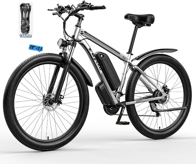E·Bycco 34 MPH 70 Miles Long Range 1000W Electric Bike for Adults – 29" Tire 48V 17.5Ah Removable Battery, 21 Speed, Fast City Commuter Pedal Assist E-Bike for Snow Sand, E8